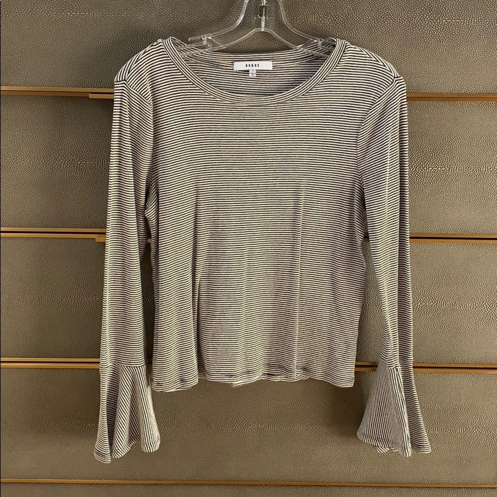 Anthropologie/RO&DE striped bell-sleeve top